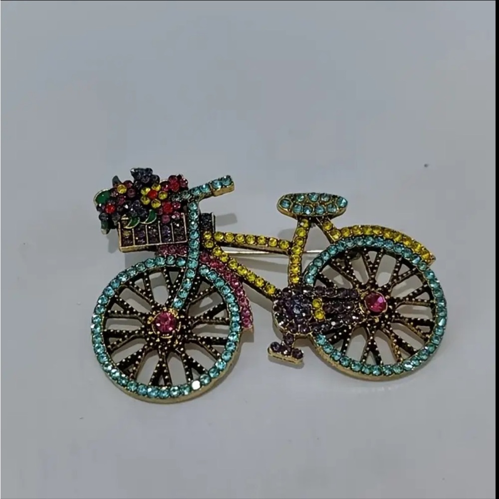 Colorful Bicycle Brooch